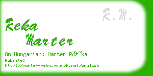 reka marter business card